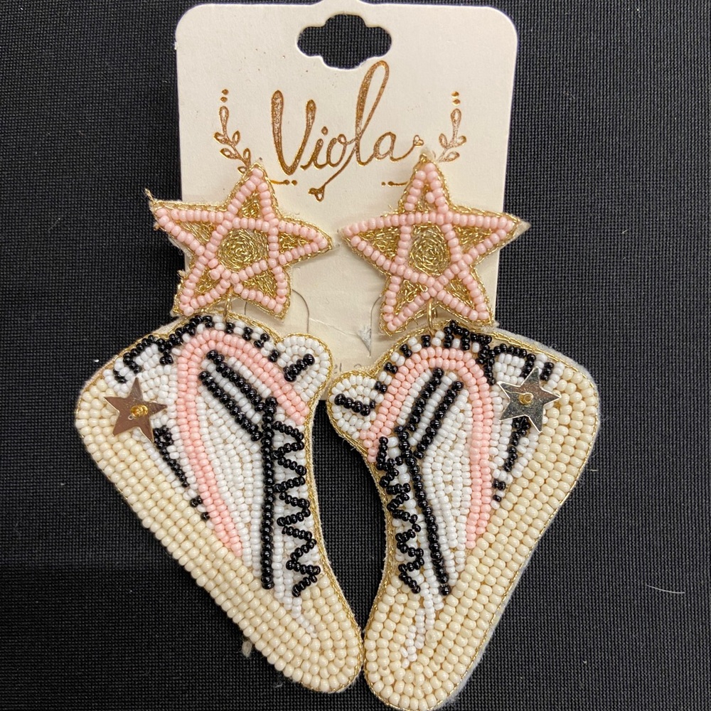 Sneaker beaded earrings